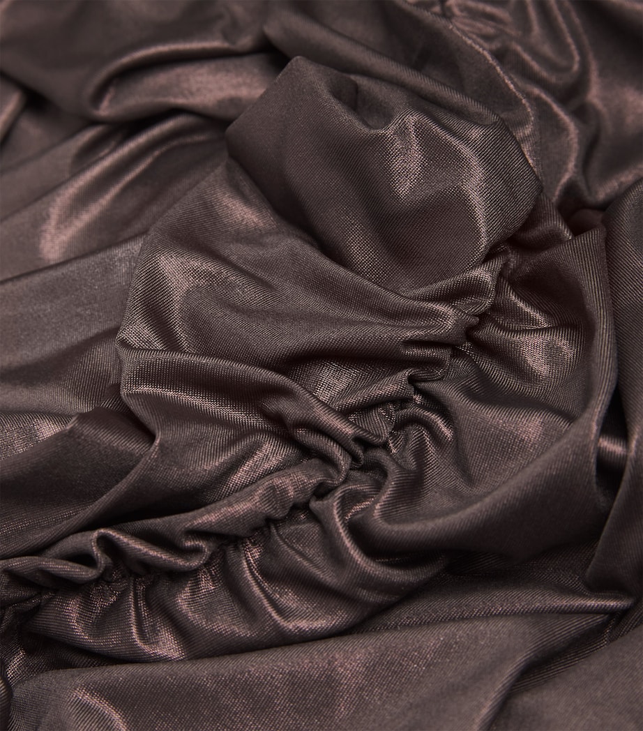 One-Shoulder Ruched Maxi Dress 906 MOCHA Image 5