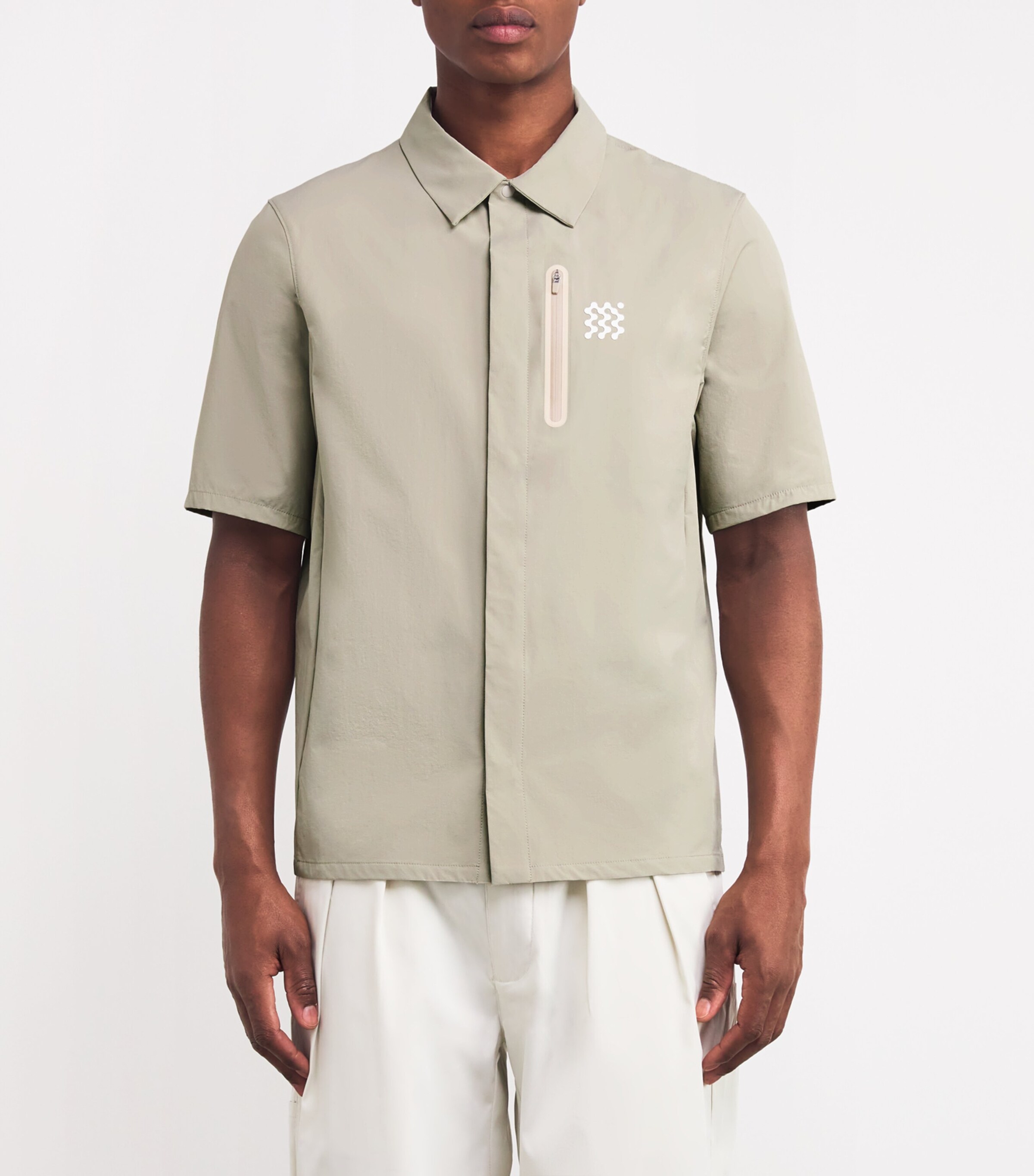 Manors Mens Water-Resistant Frontier Shirt Taupe Image 3