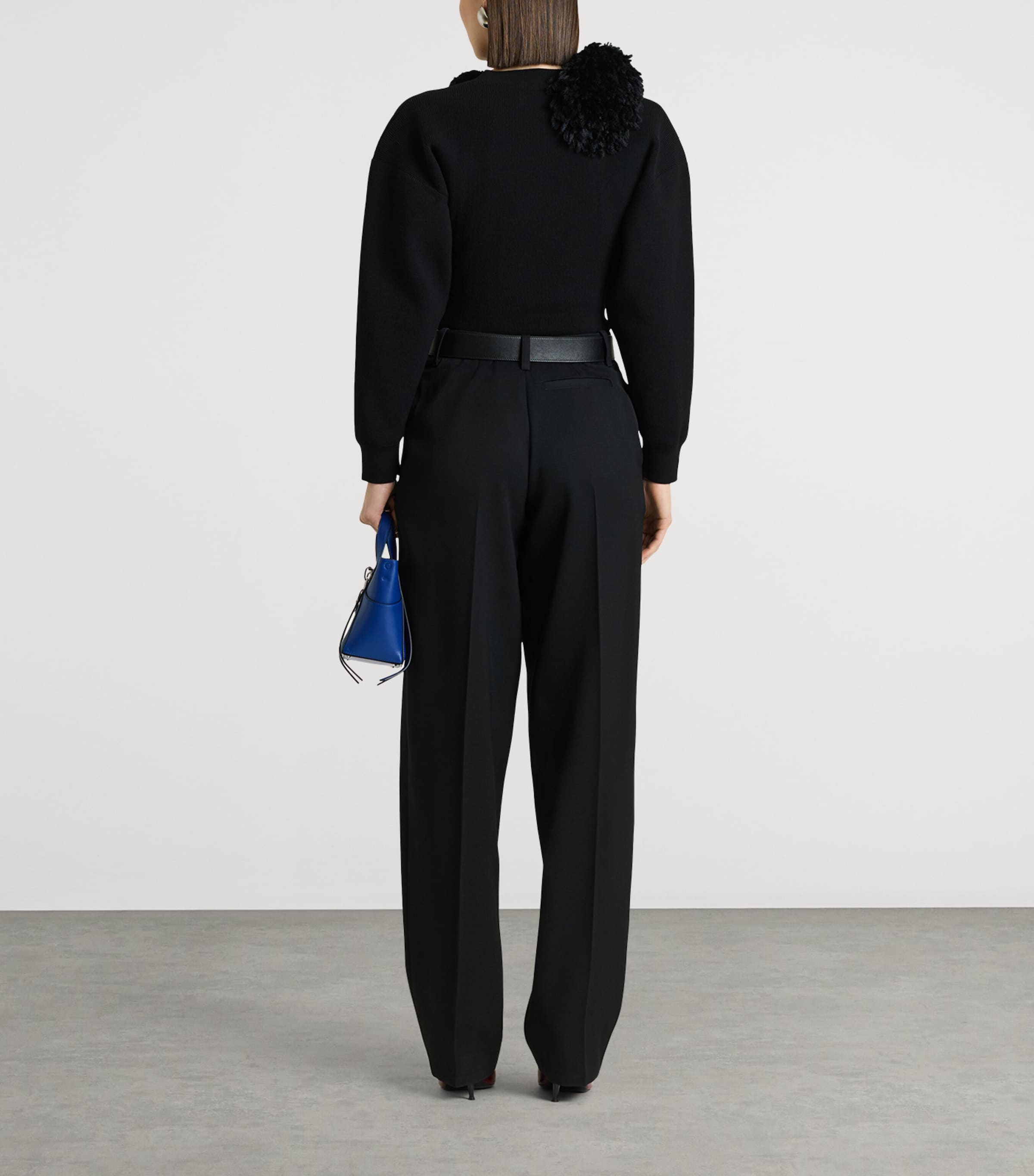 Givenchy Womens Wool Asymmetric Sweater Image 3