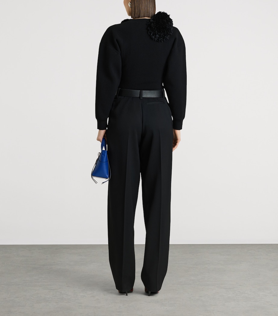 Givenchy Womens Wool Asymmetric Sweater Image 3