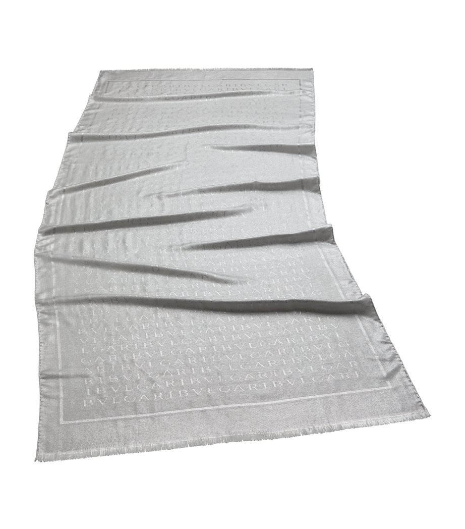 Logomania Lettere Maxi Print Scarf BEIGE MEDIUM Image 1