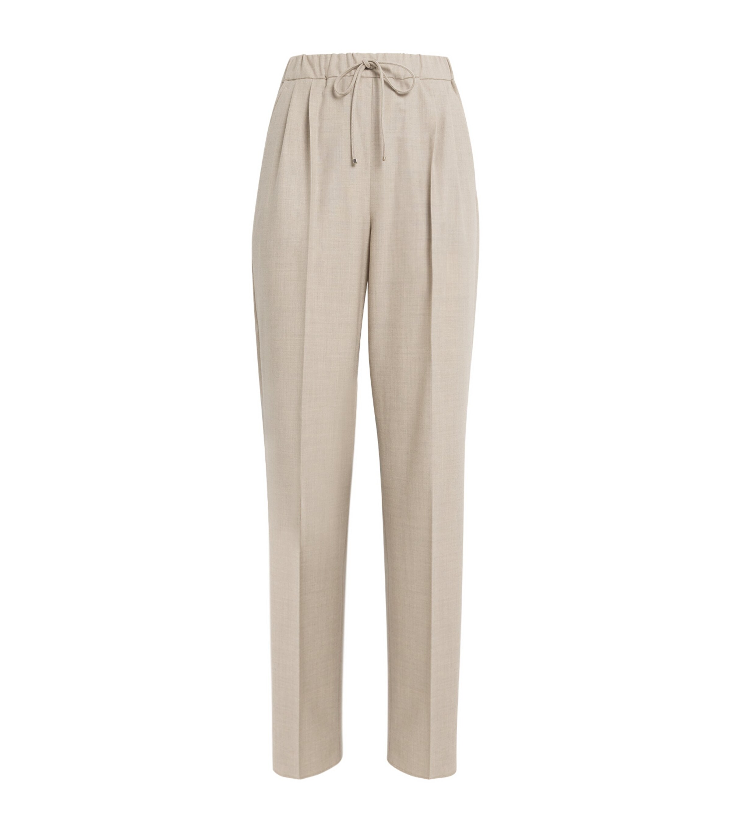 Stretch-Cashmere Drawstring Trousers SAND Image 1
