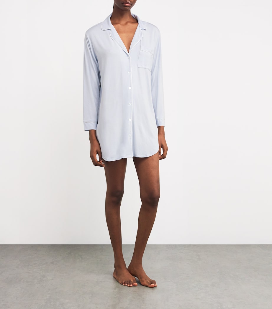 Gisele Sleep Shirt ICE BLUE/IVORY Image 2