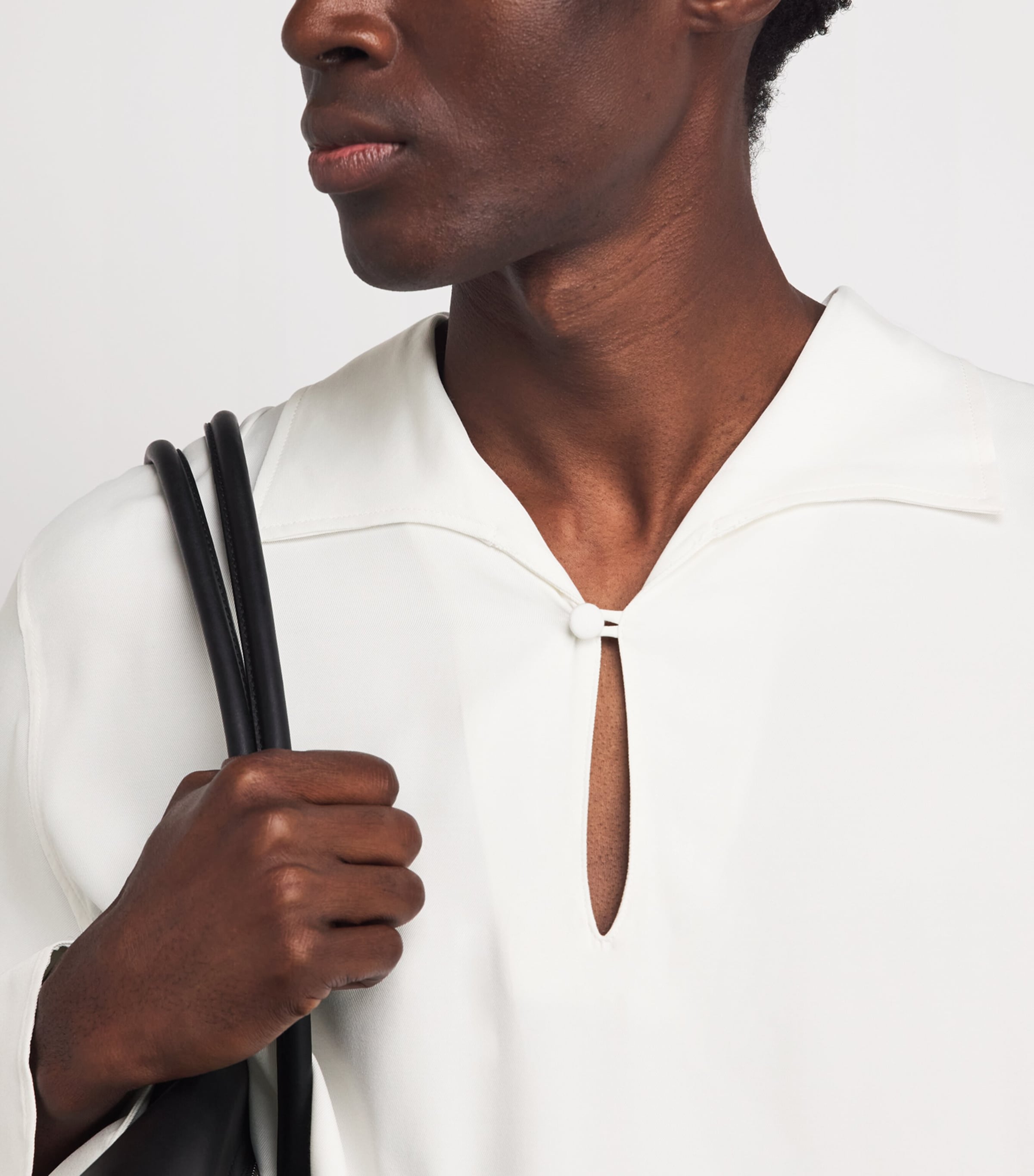 Sandro Paris Mens Tunic-Effect Shirt White Image 3