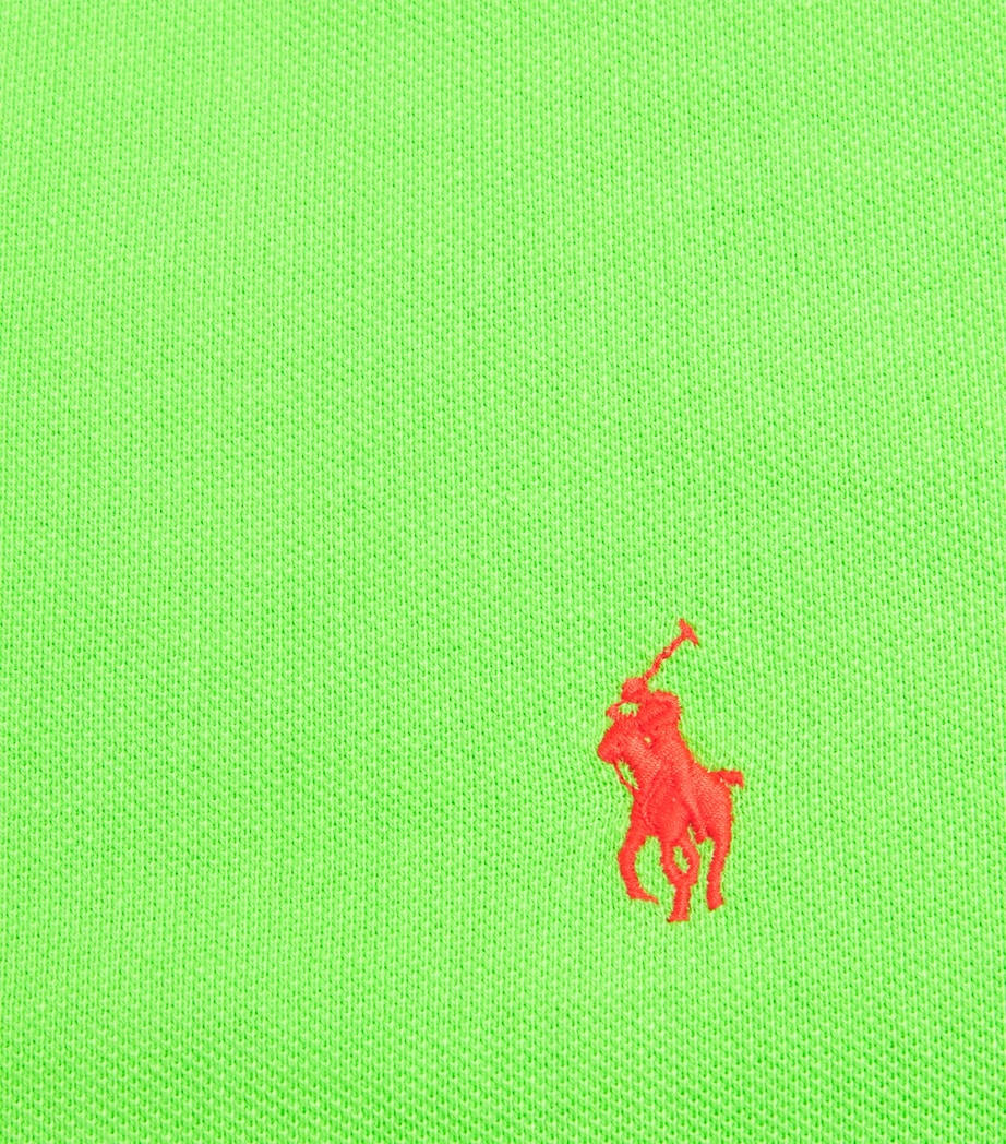 Polo Ralph Lauren Mens Cotton Mesh Polo Pony Polo Shirt Green Image 5