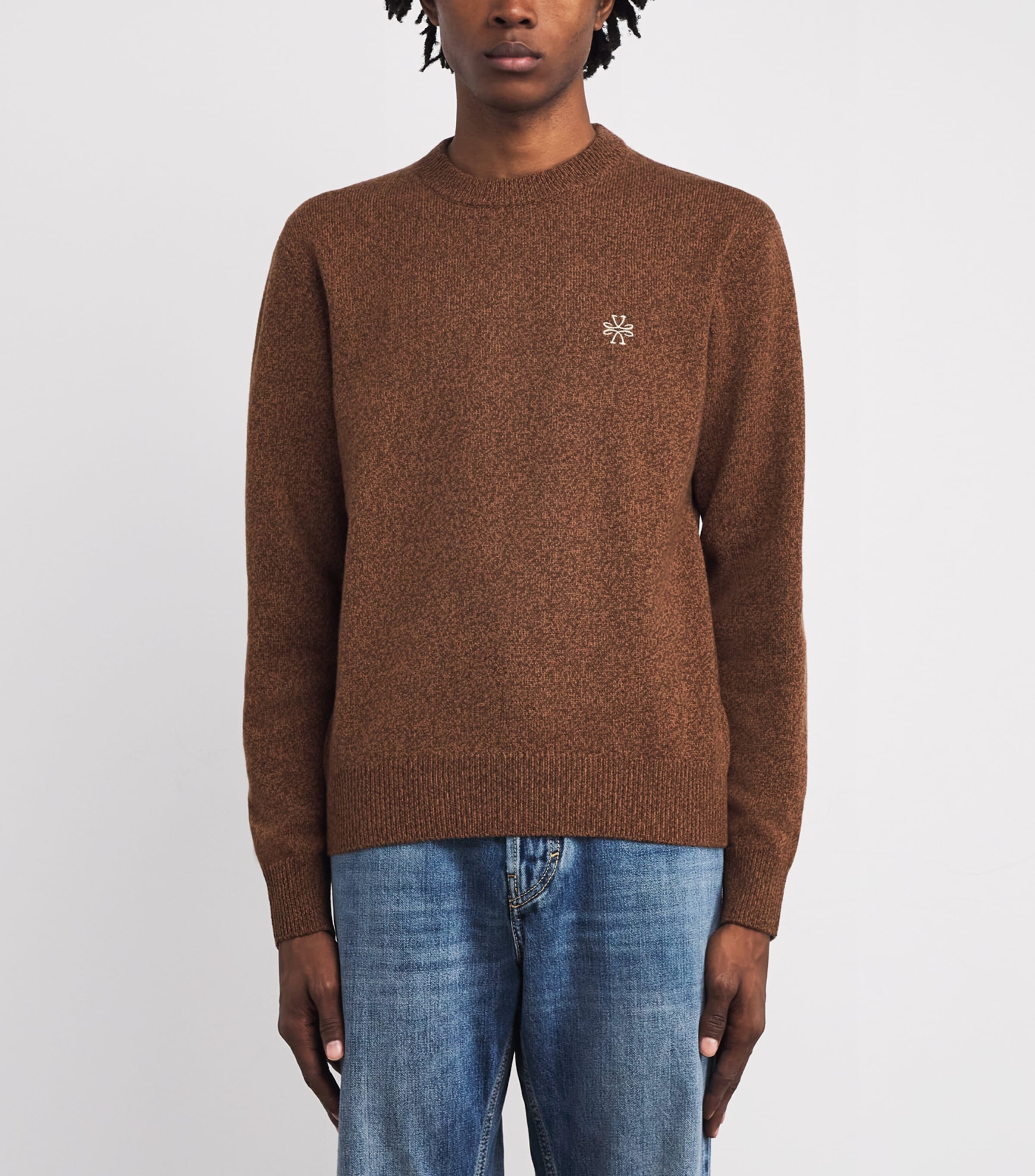 Wool-Cashmere Monogram Sweater F35 Image 3