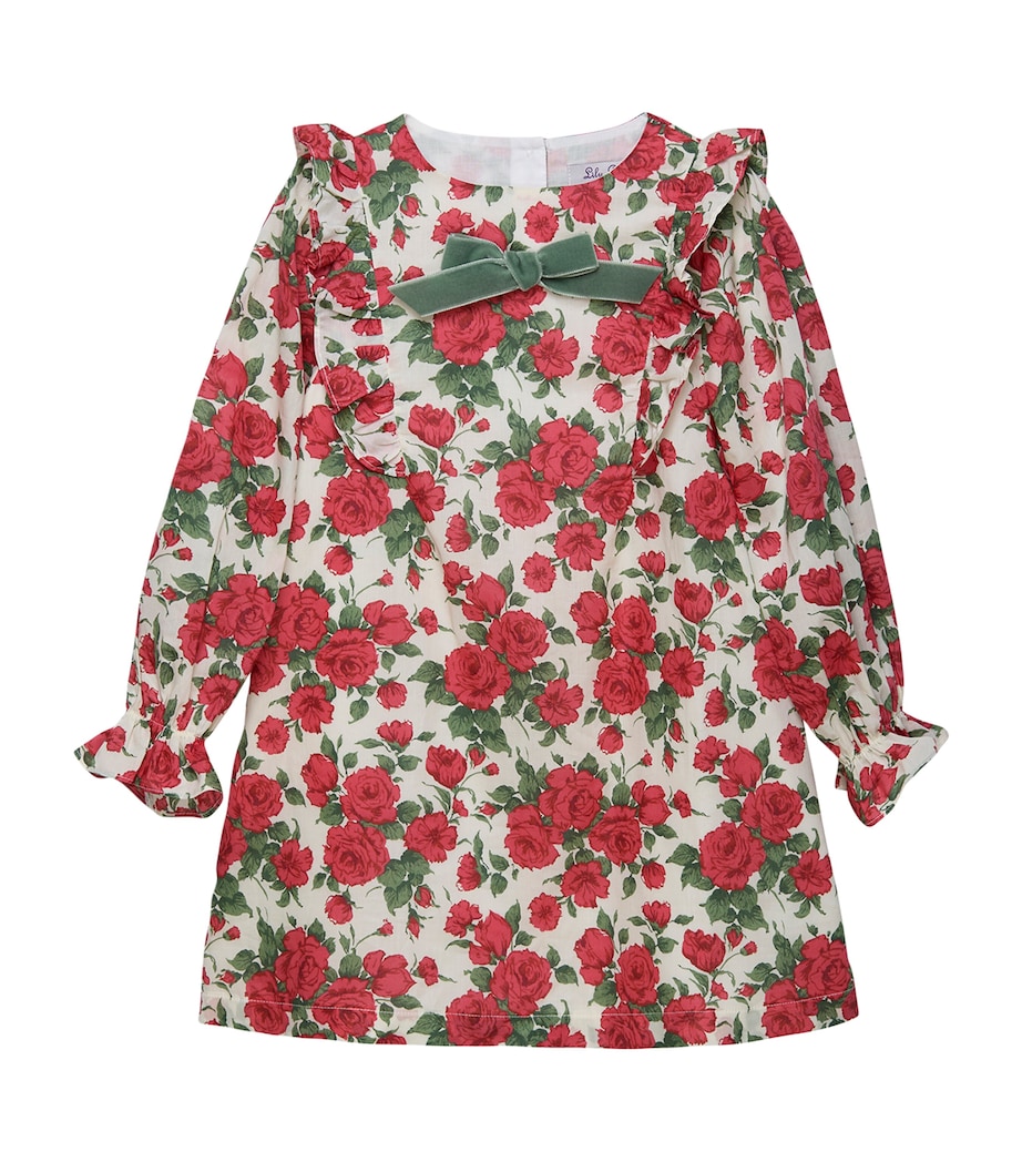 Cotton Liberty Carline Rose Print Dress (6-11 Years) RED CARLINE ROSE Image 1