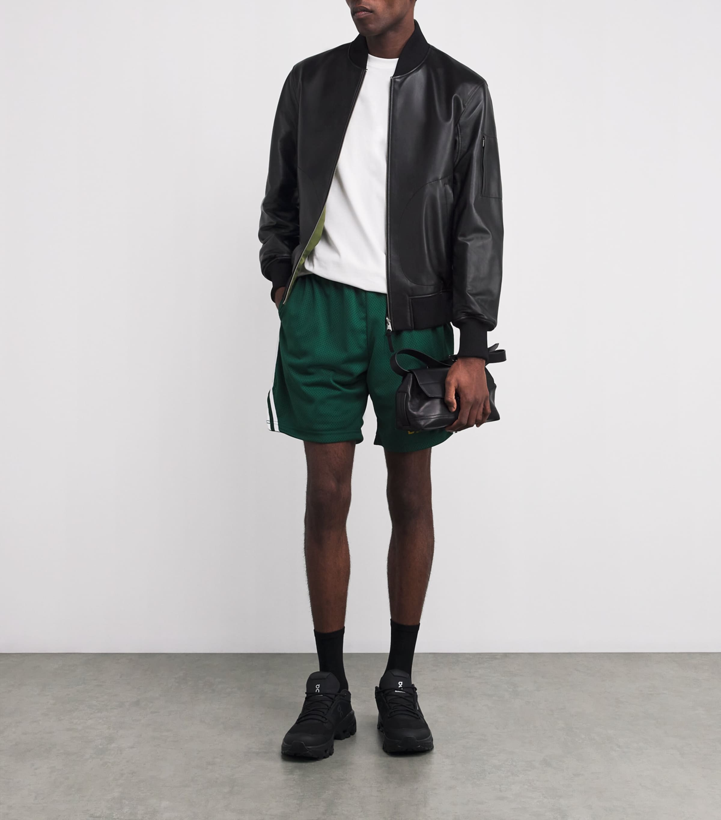 Mackage Mens Leather Reversible Easton-SA Bomber Jacket Black Image 2