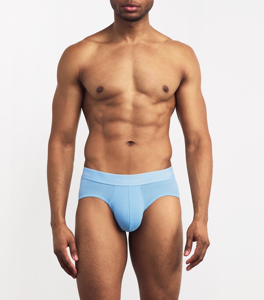 Cotton Stretch Icon Hip Briefs (Pack of 3) W8O-BLUE Image 2
