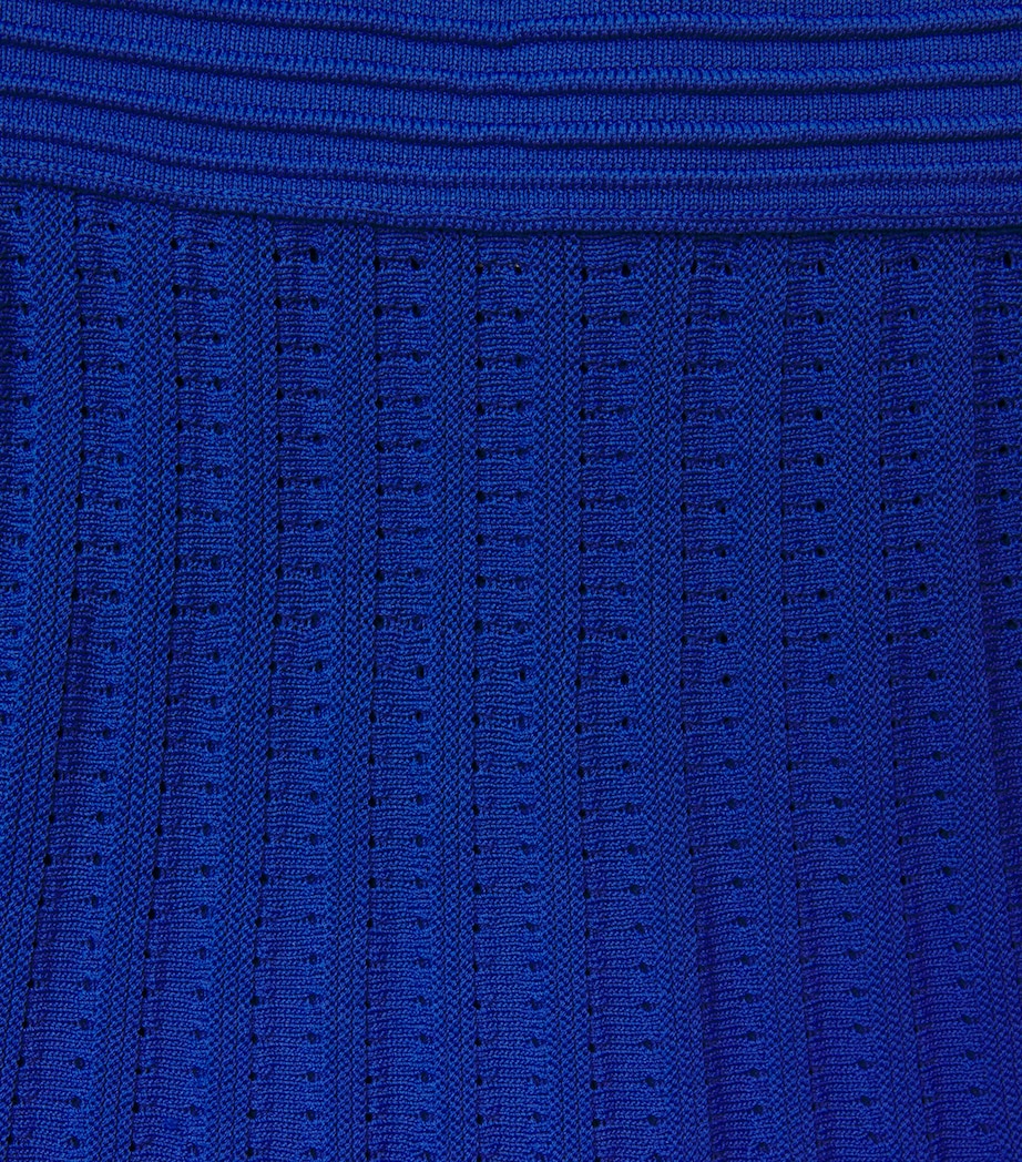Edeline Lee Womens Knitted Pleated Midi Skirt Roy/royal Blue Image 6
