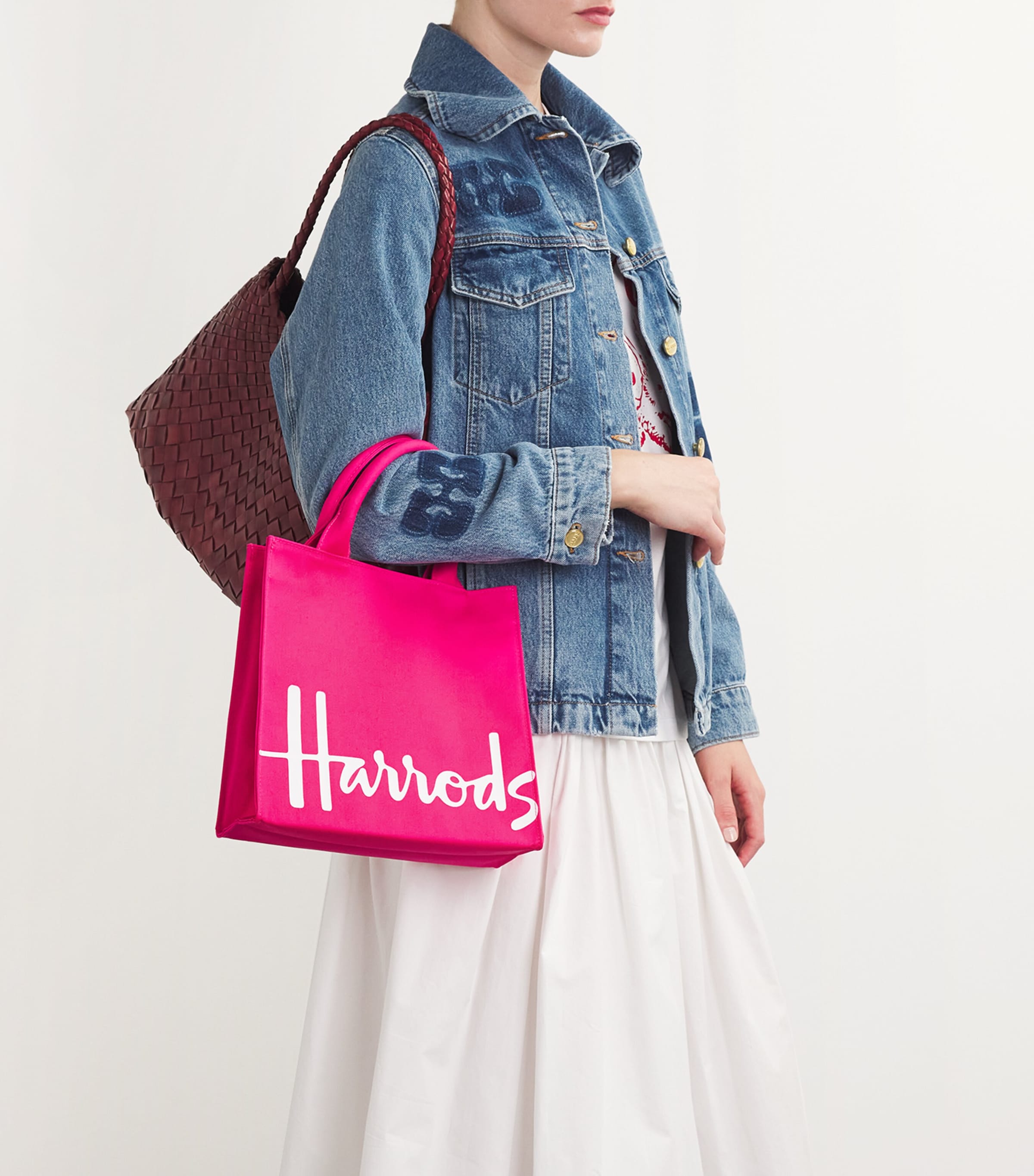 Harrods small logo shopper bag on sale