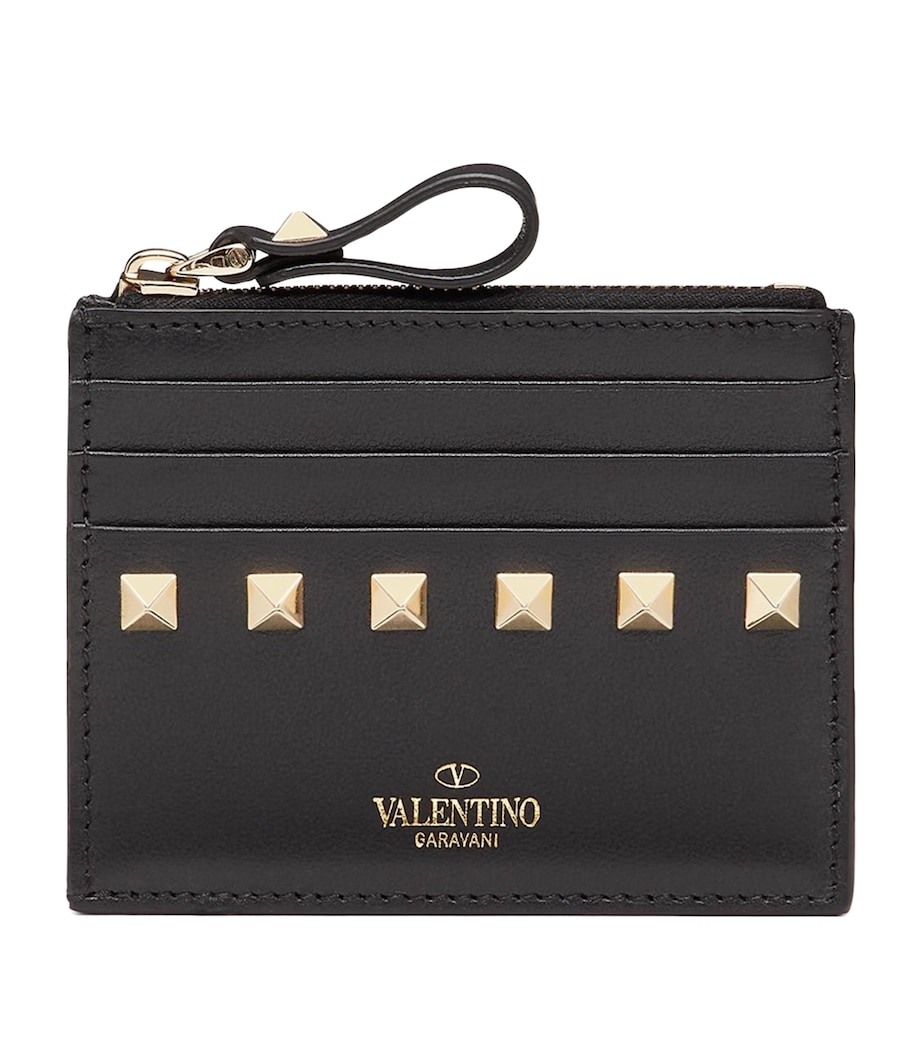 Leather Rockstud Coin and Card Holder 0NO Image 1