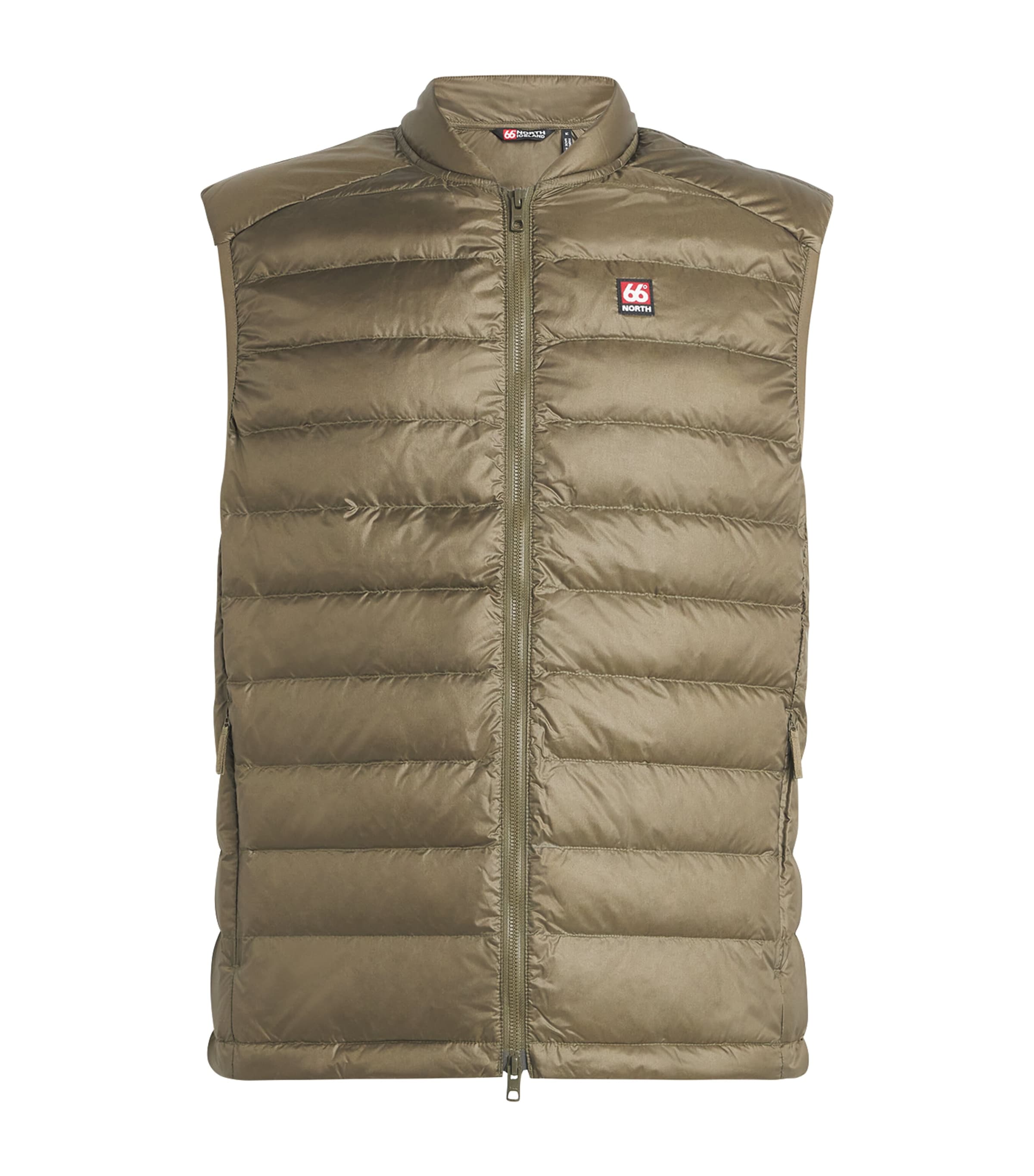 66 North Keilir Quilted Down Gilet In Brown
