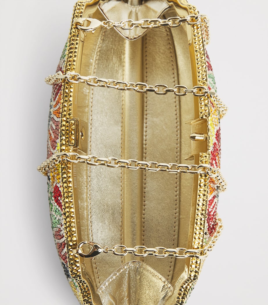 Judith Leiber Mini Embellished Venetian Meadow Clutch Bag Chmpgn Prosecco Mul Image 6