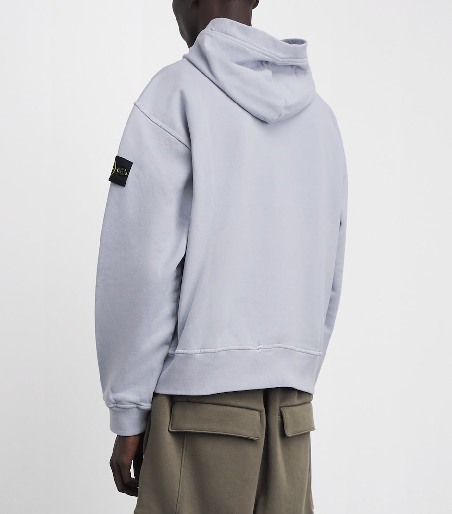 Stone Island Mens Organic Cotton Compass Hoodie Image 5