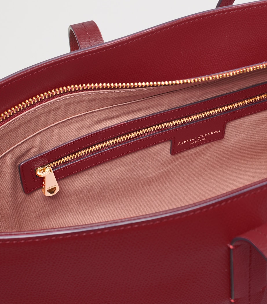 Aspinal Of London Leather East West Tote Bag Cherry Image 6