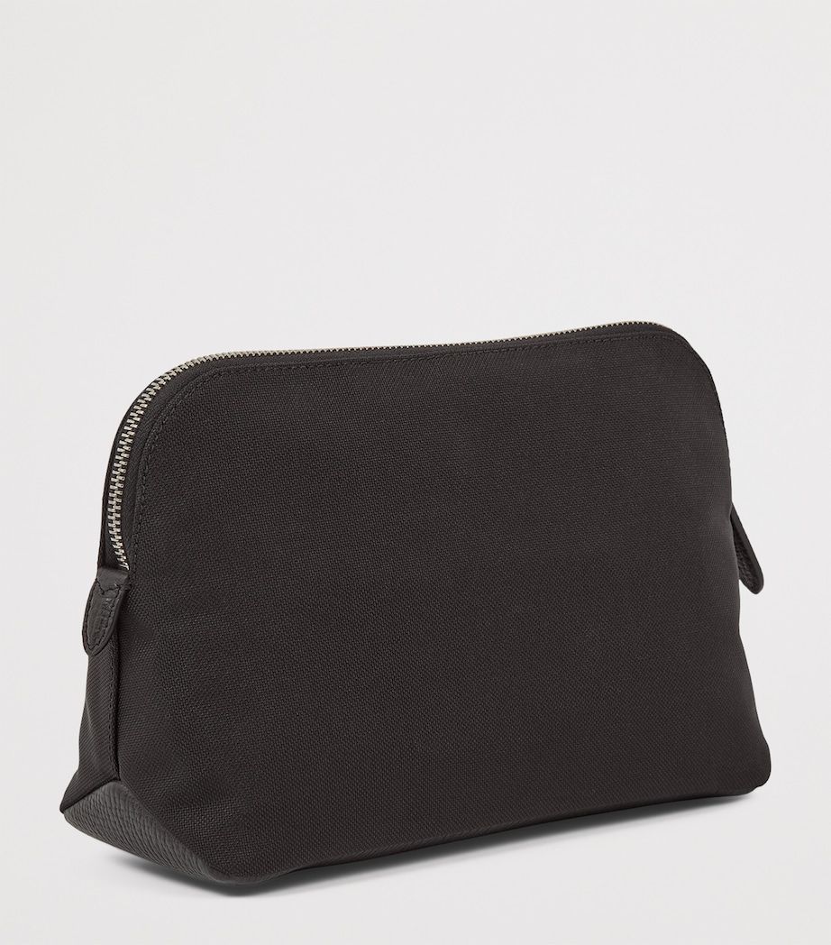 Smythson Canvas Wash Bag Black Image 3
