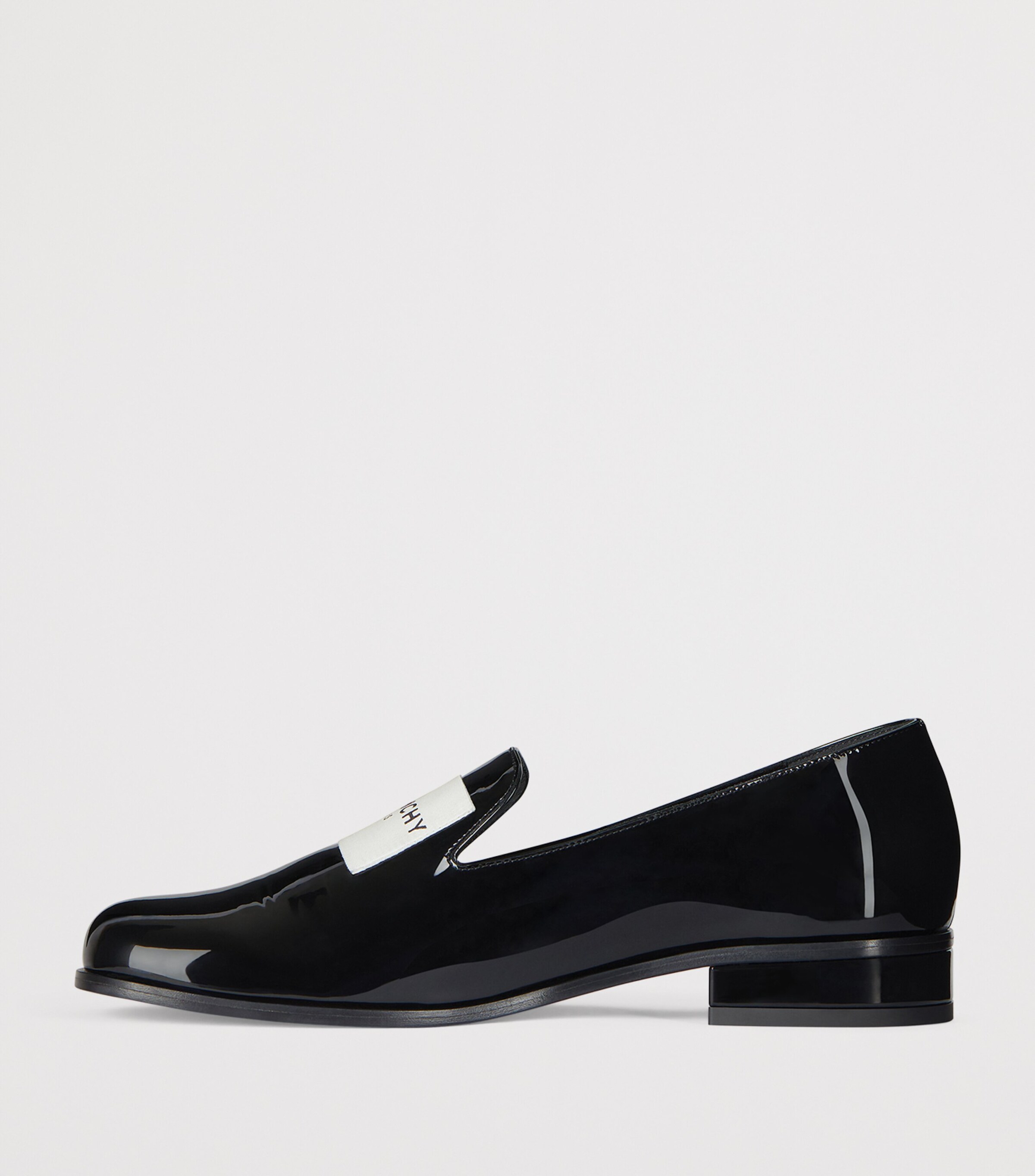 Calf Leather Tuxedo Label Loafers BLACK Image 3
