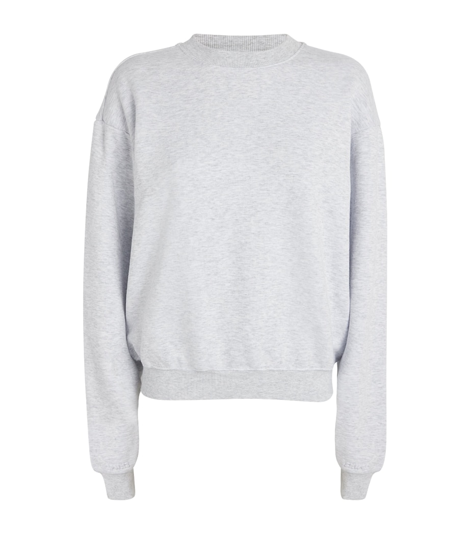 Cotton-Blend Fleece Classic Sweatshirt LIGHT HEATHER GREY Image 1
