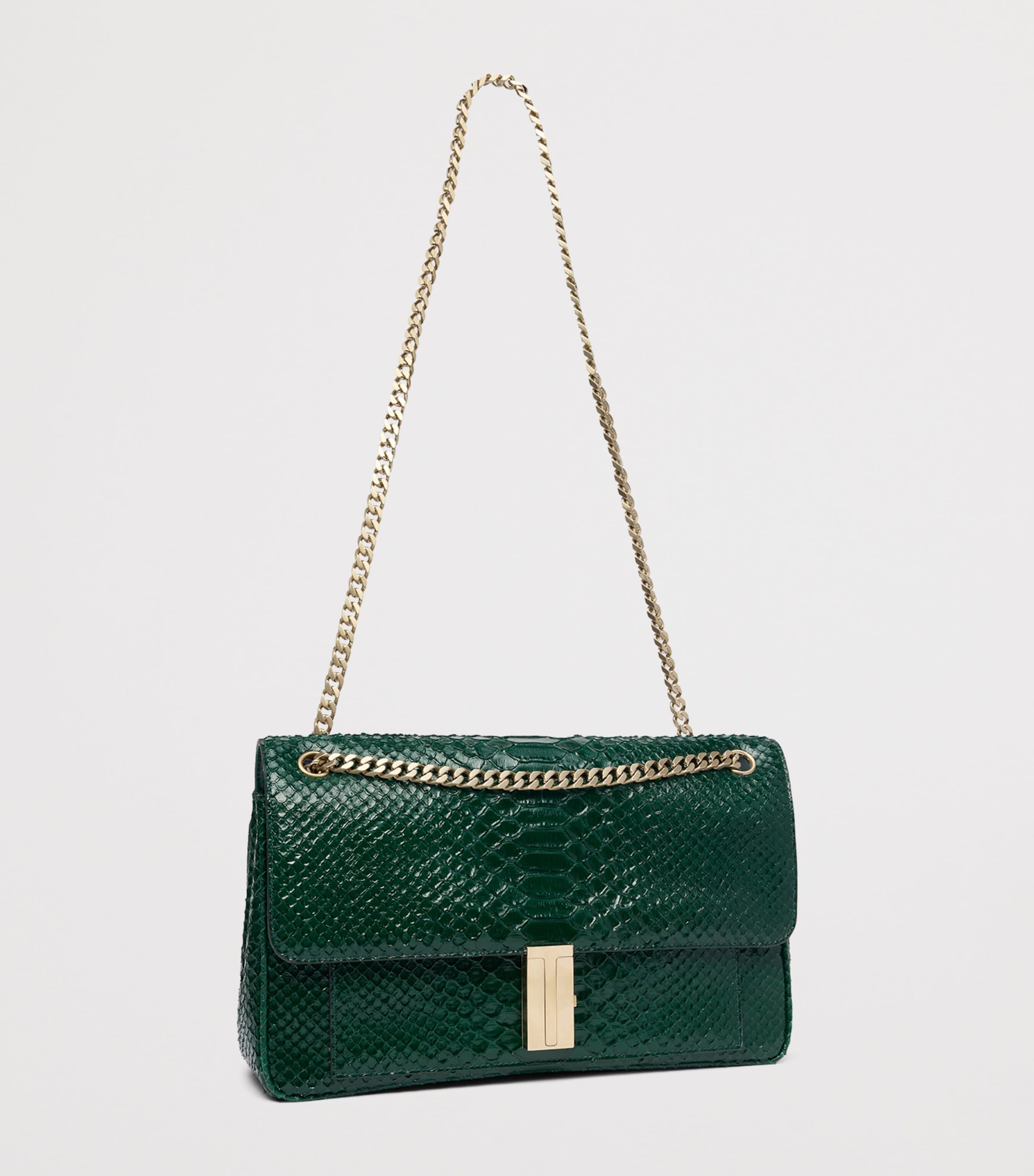 TOM FORD Large Laminated Leather Shoulder Bag Gdr Image 3