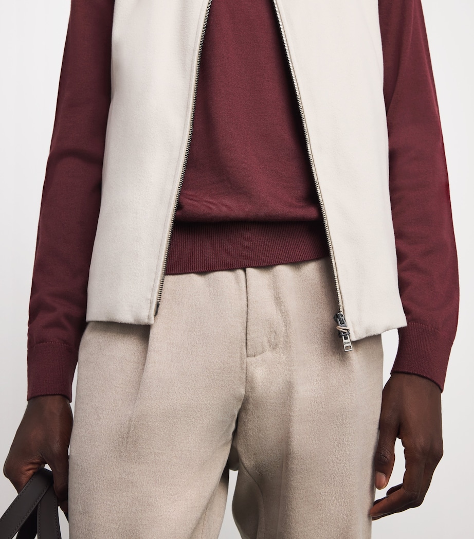 Pal Zileri Mens Wool Sweater Bordeaux Image 3
