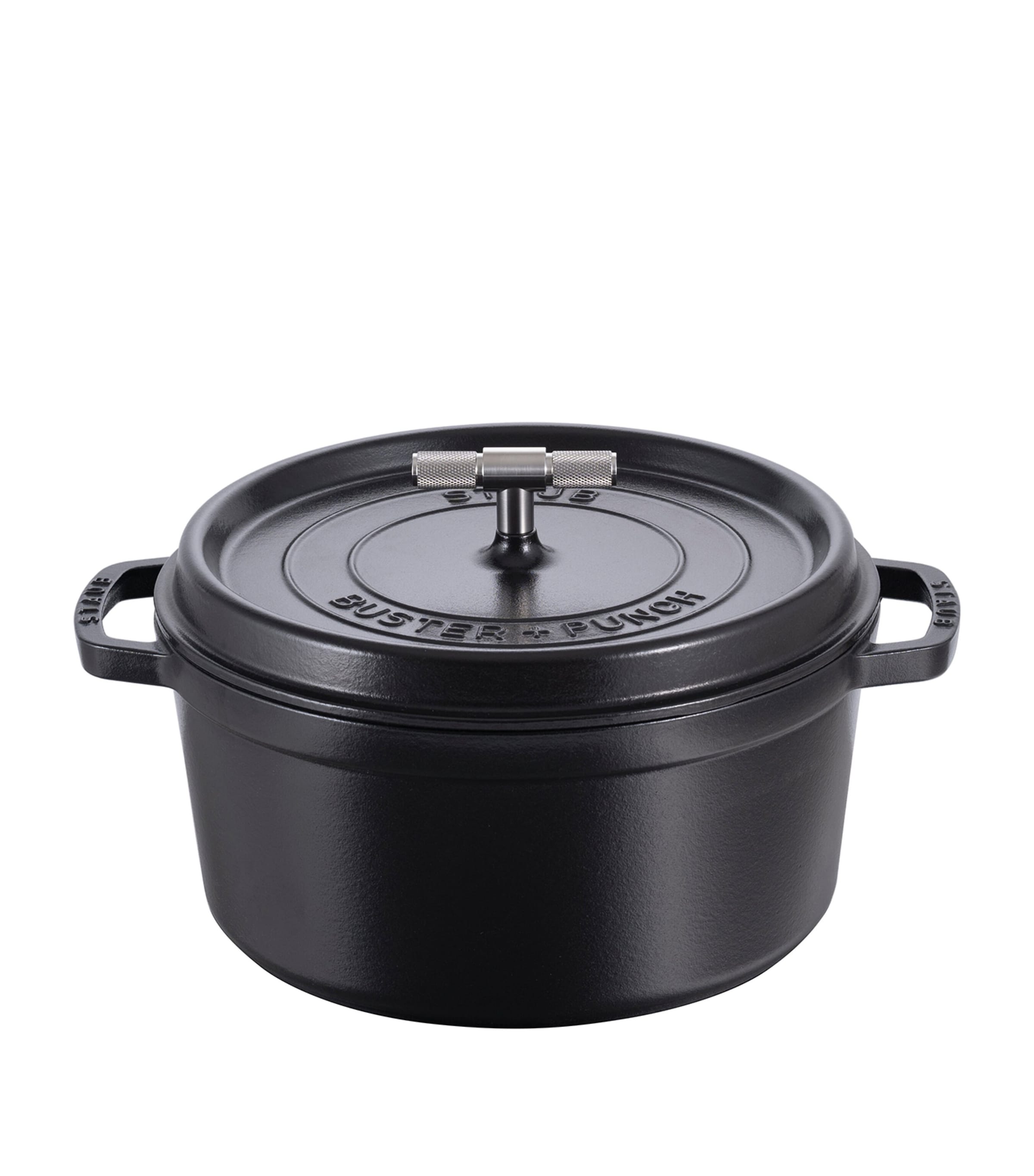 x Buster + Punch Cocotte with Steel Knob (28cm) BLACK Image 3
