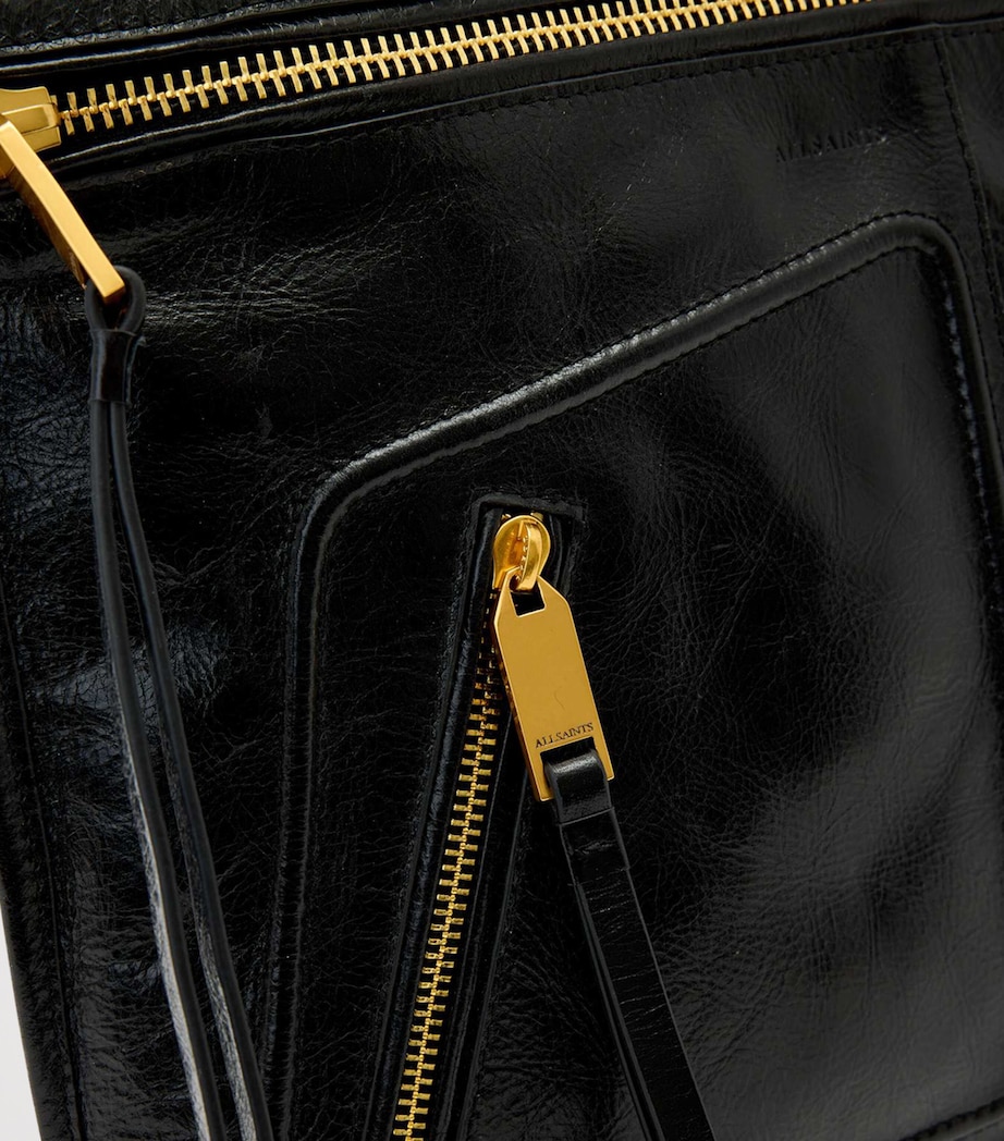 AllSaints Leather Jean Rey Pouch Black Image 4