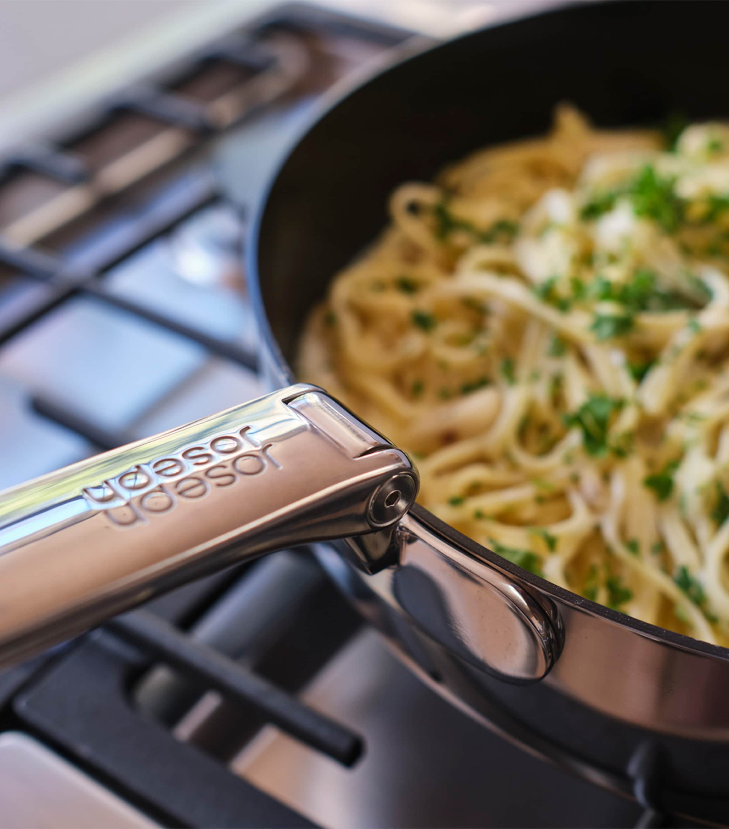 Space Non-Stick Folding-Handle Frying Pan (28cm) STAINLESS STEEL Image 3