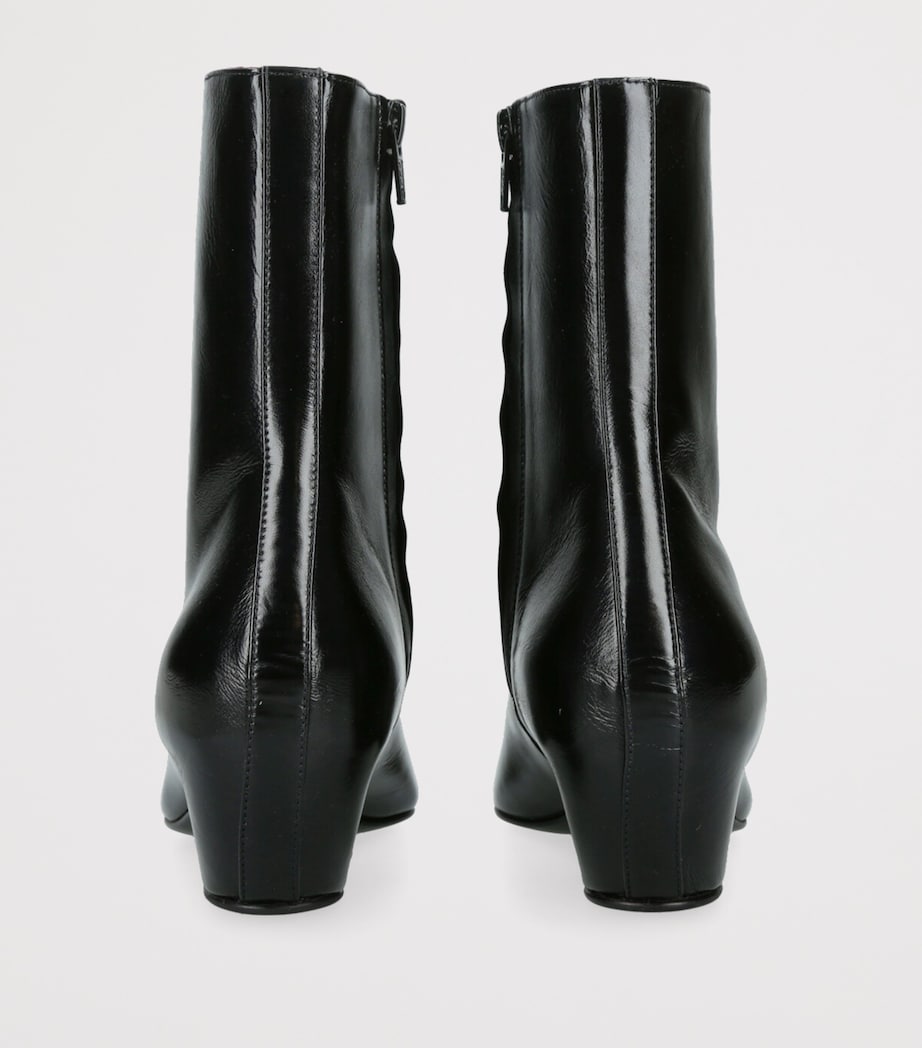 Leather Sybil Ankle Boots 40 BLACK Image 2