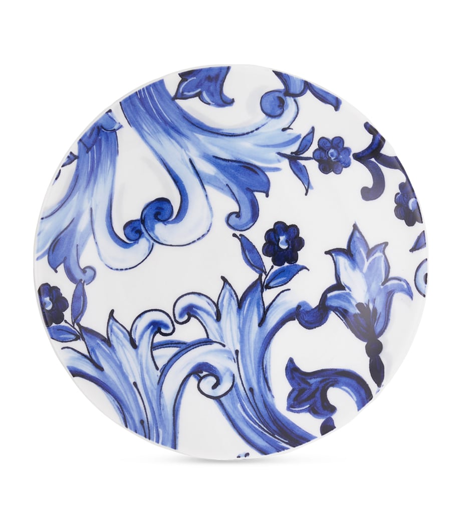 Set of 2 Blu Mediterraneo Dessert Plates (19cm) UB008 FIORE PIC BLU Image 2