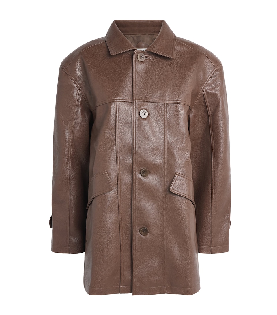 Source Unknown Faux Leather Carrie Jacket Br