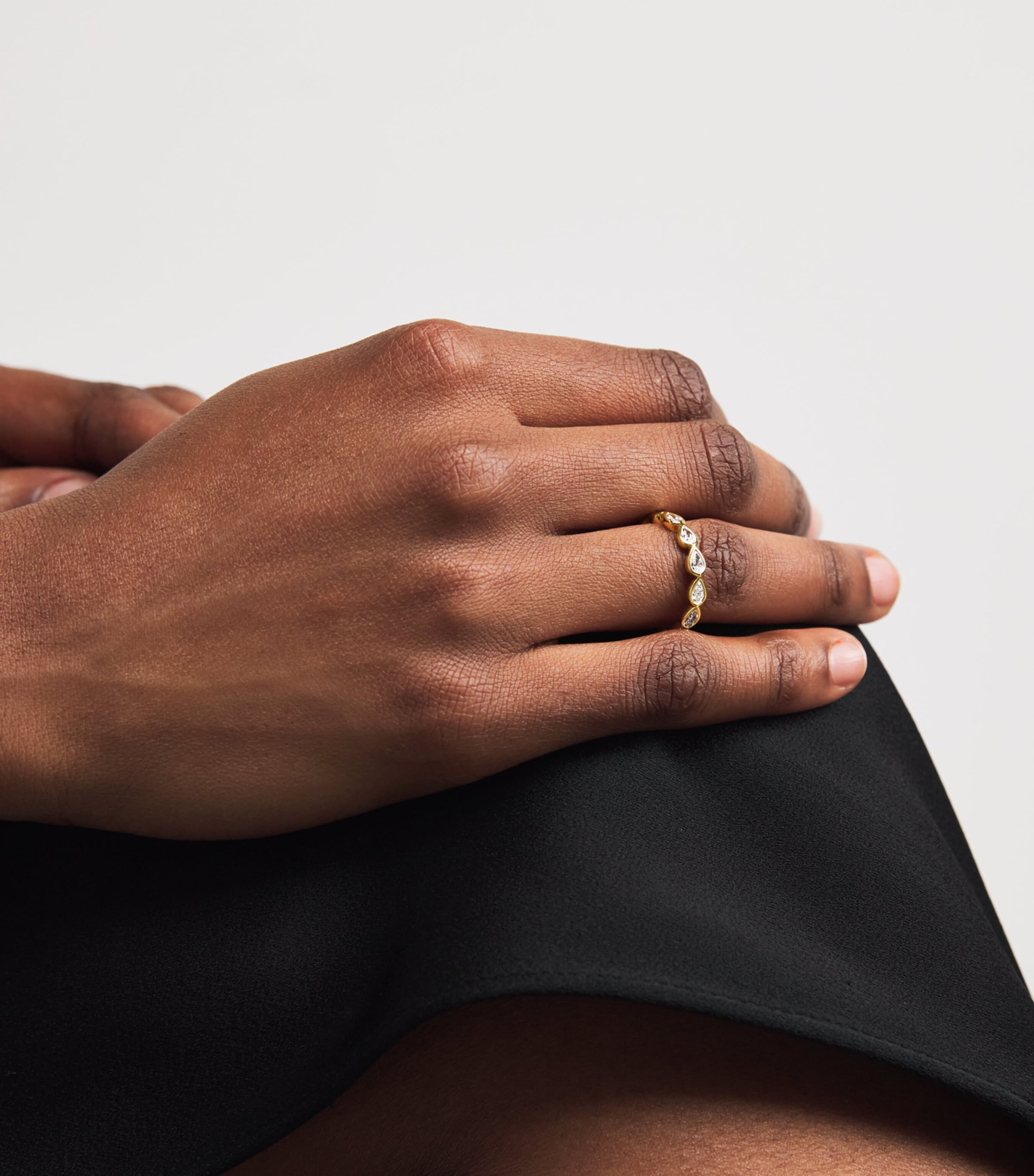 Yellow Gold and Diamond Bezeled Ring YELLOW GOLD Image 2