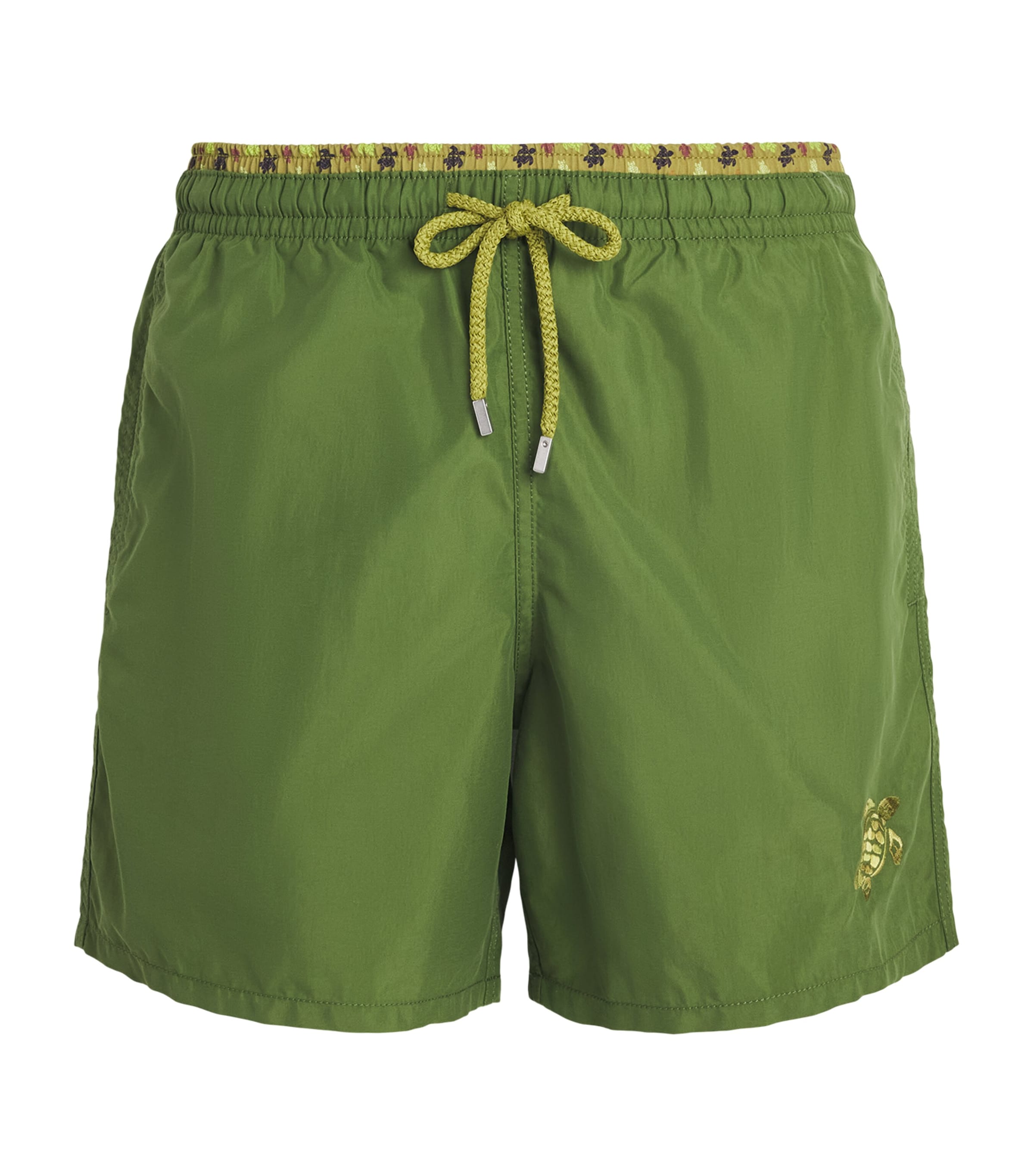 Vilebrequin Mens Moku Ronde des Tortues Swim Shorts Militaire Image 1