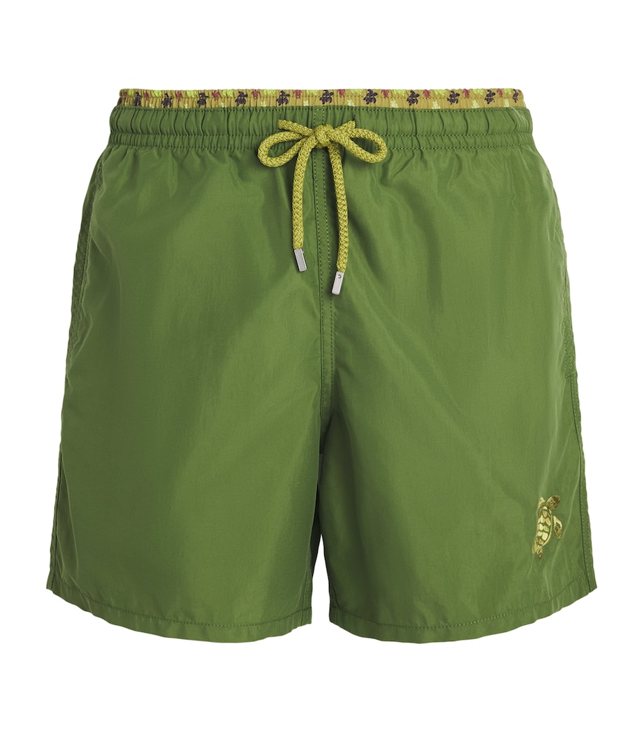 Vilebrequin Mens Moku Ronde des Tortues Swim Shorts Militaire Image 1