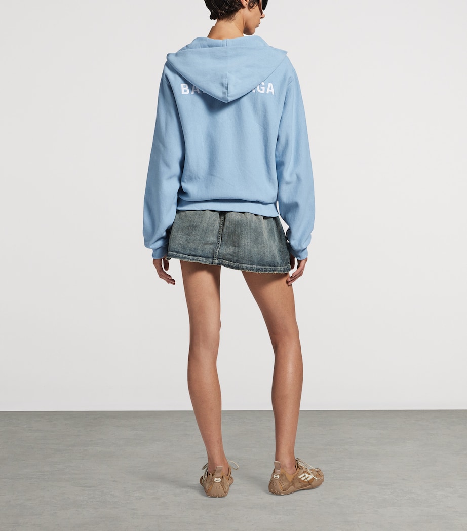 Cotton Zip-Up Hoodie 4773 Image 3