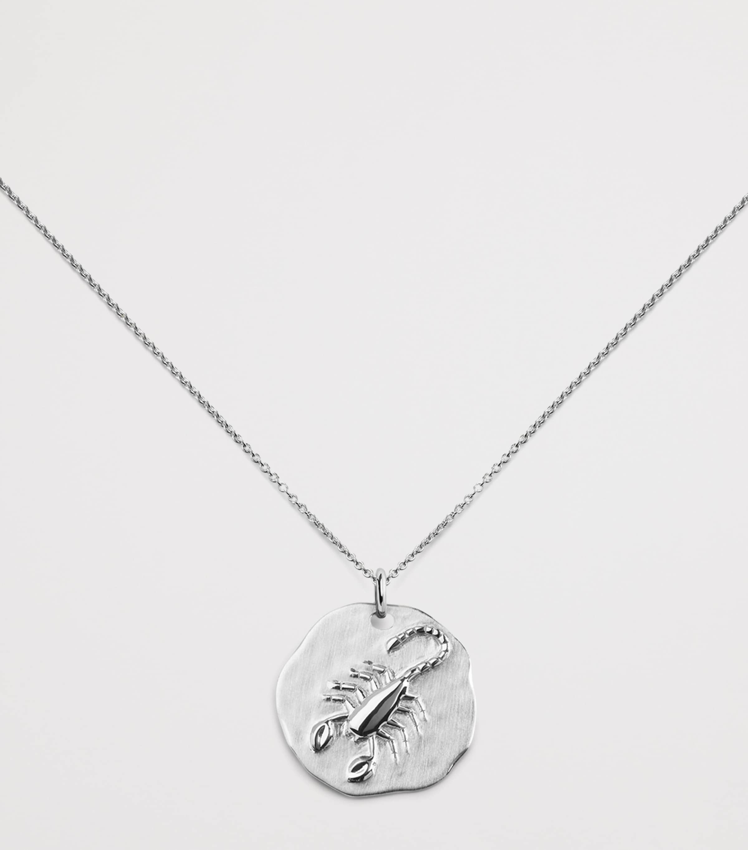 Monica Vinader Sterling Silver Scorpio Zodiac Necklace Sterling Silver Image 4