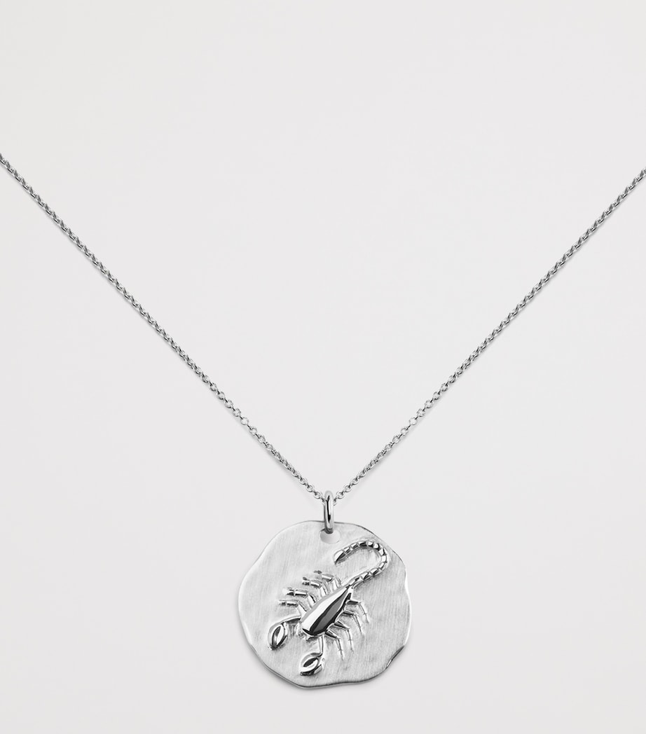 Monica Vinader Sterling Silver Scorpio Zodiac Necklace Sterling Silver Image 4