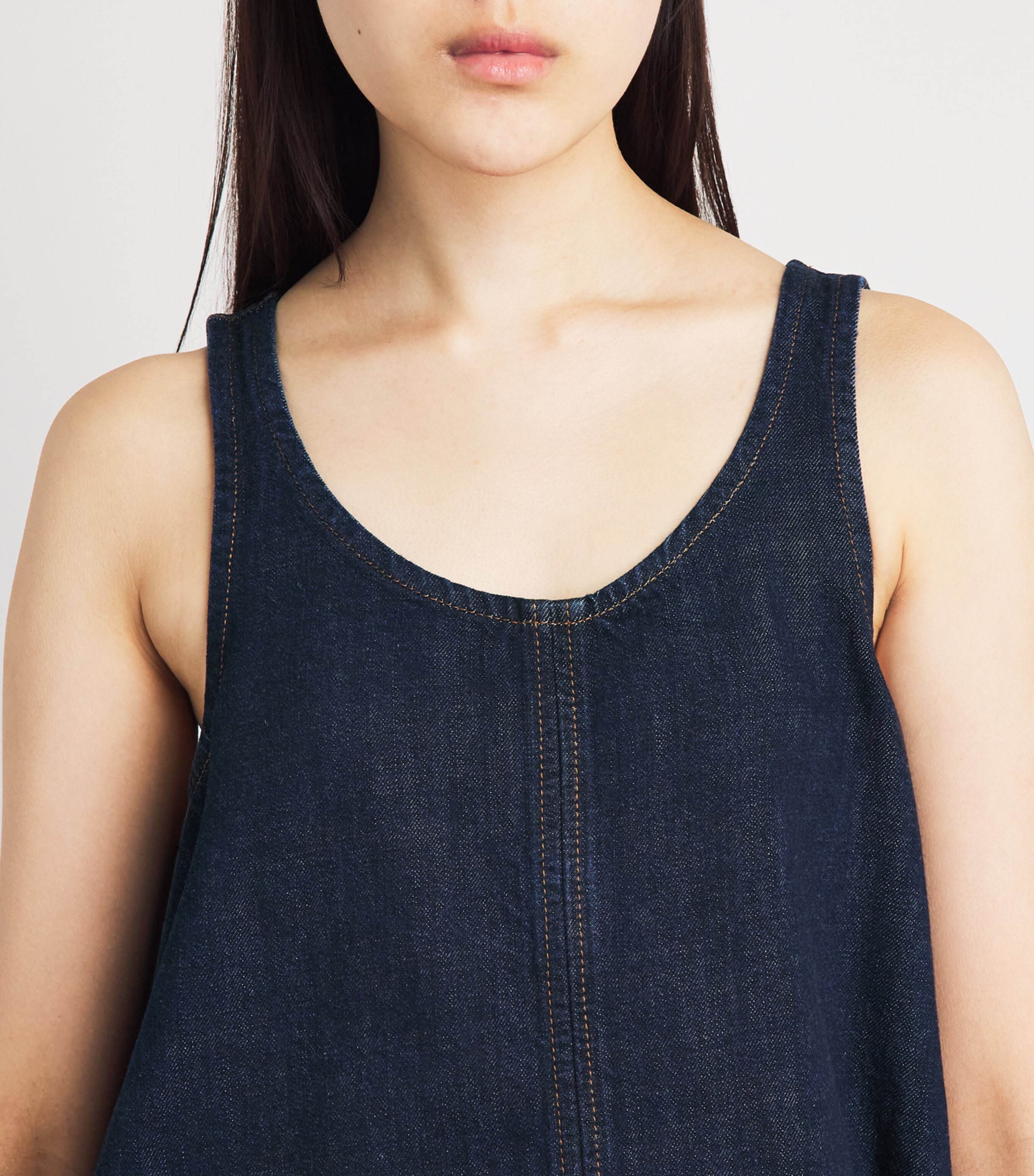 FRAME Womens The Skipper Denim Mini Dress Duomo Image 3