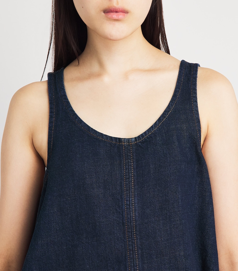 FRAME Womens The Skipper Denim Mini Dress Duomo Image 3