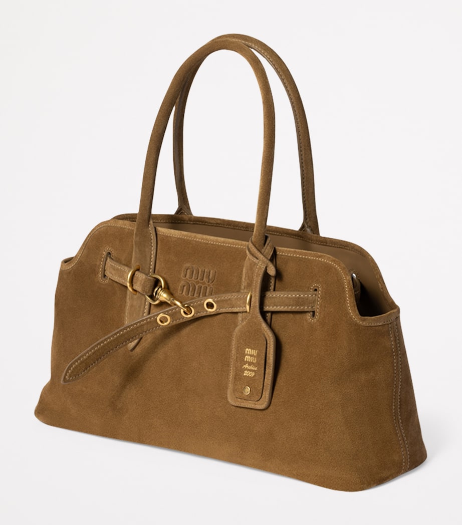 Suede Aventure Top-Handle Bag F0393 Image 2