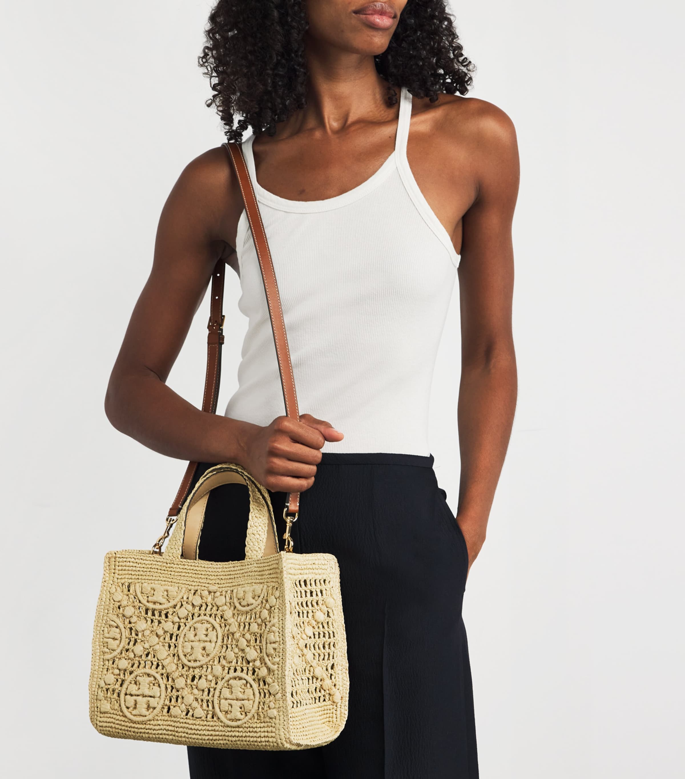 Raffia Monogram Top-Handle Bag 254 Image 2