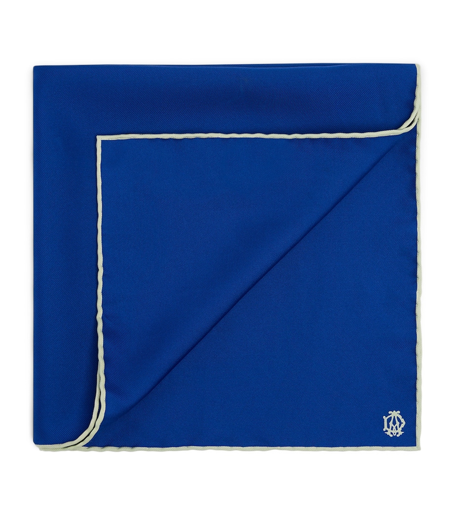 Dunhill Mulberry Silk Neckerchief Blue Image 1