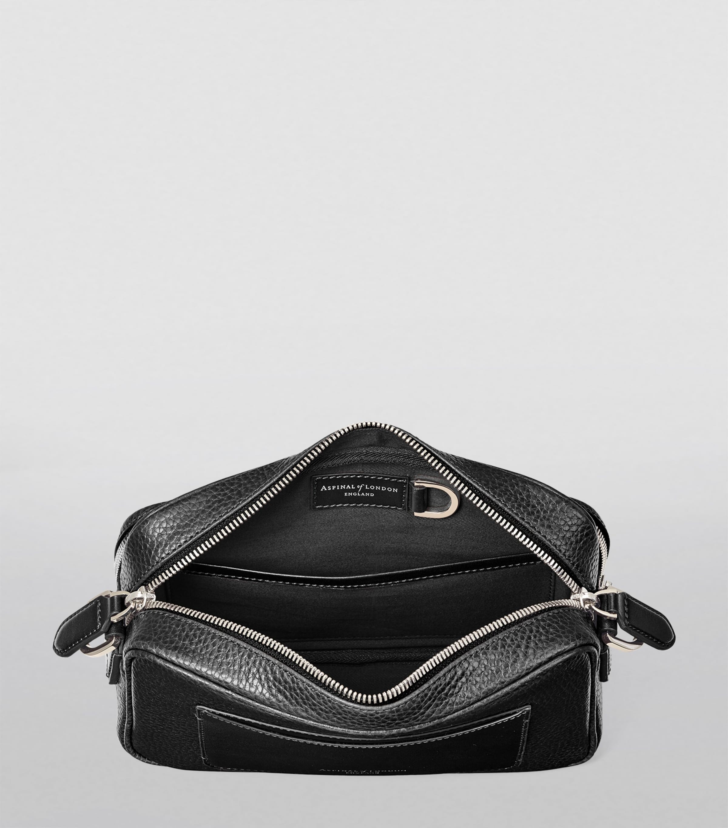 Leather Reporter East West Messenger Bag BLACK Image 5