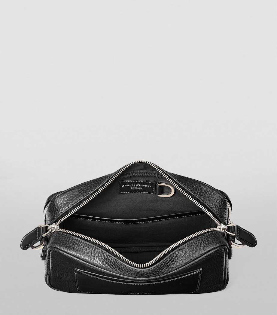 Leather Reporter East West Messenger Bag BLACK Image 5