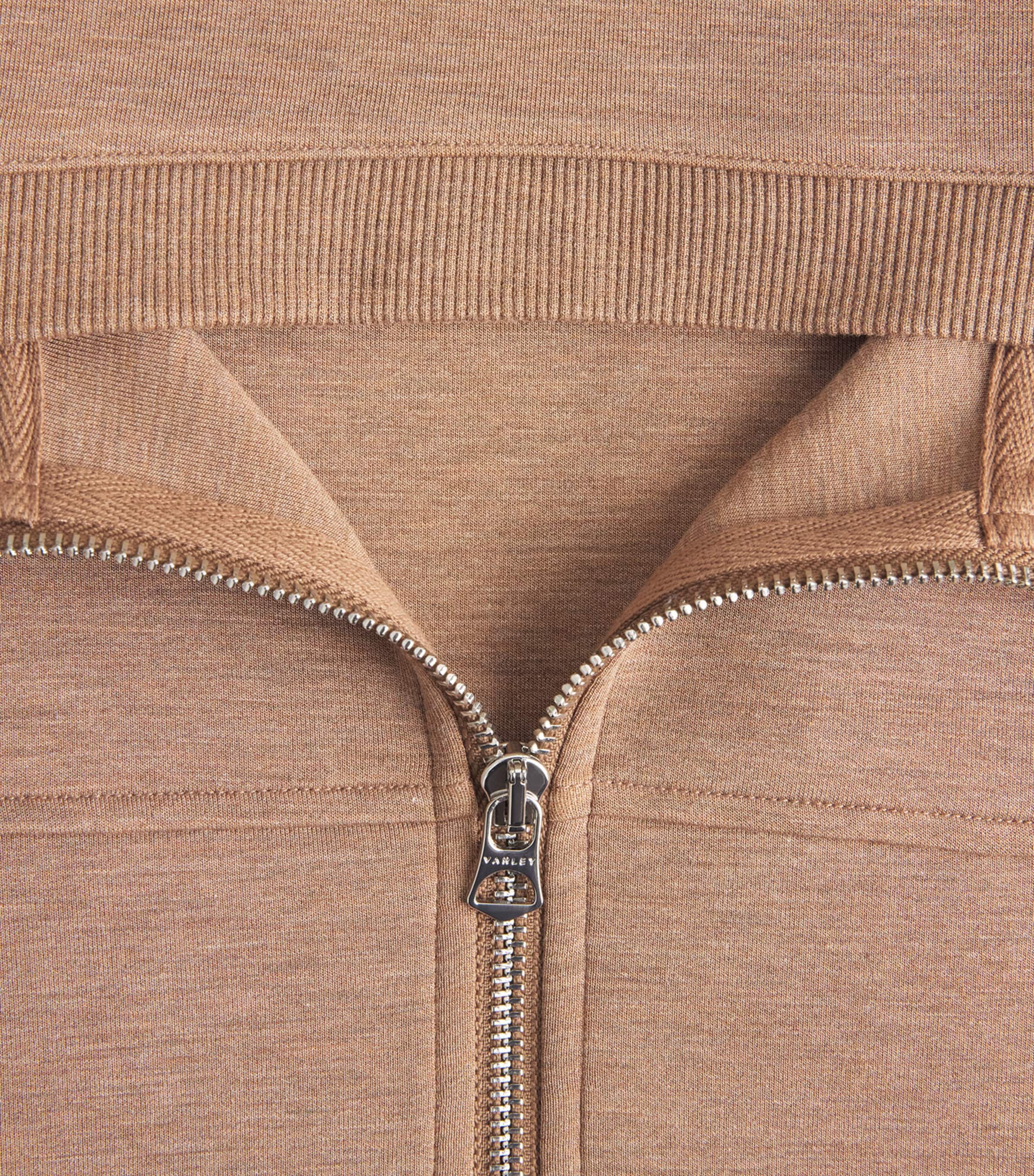 Varley Womens DoubleSoft Kayleigh Half-Zip Sweatshirt Golden Bronze Marl Image 6