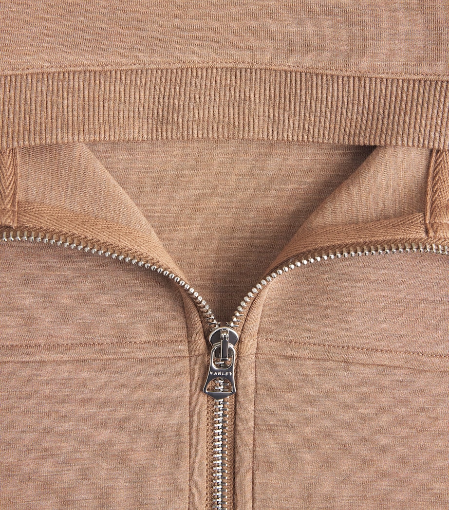 Varley Womens DoubleSoft Kayleigh Half-Zip Sweatshirt Golden Bronze Marl Image 6