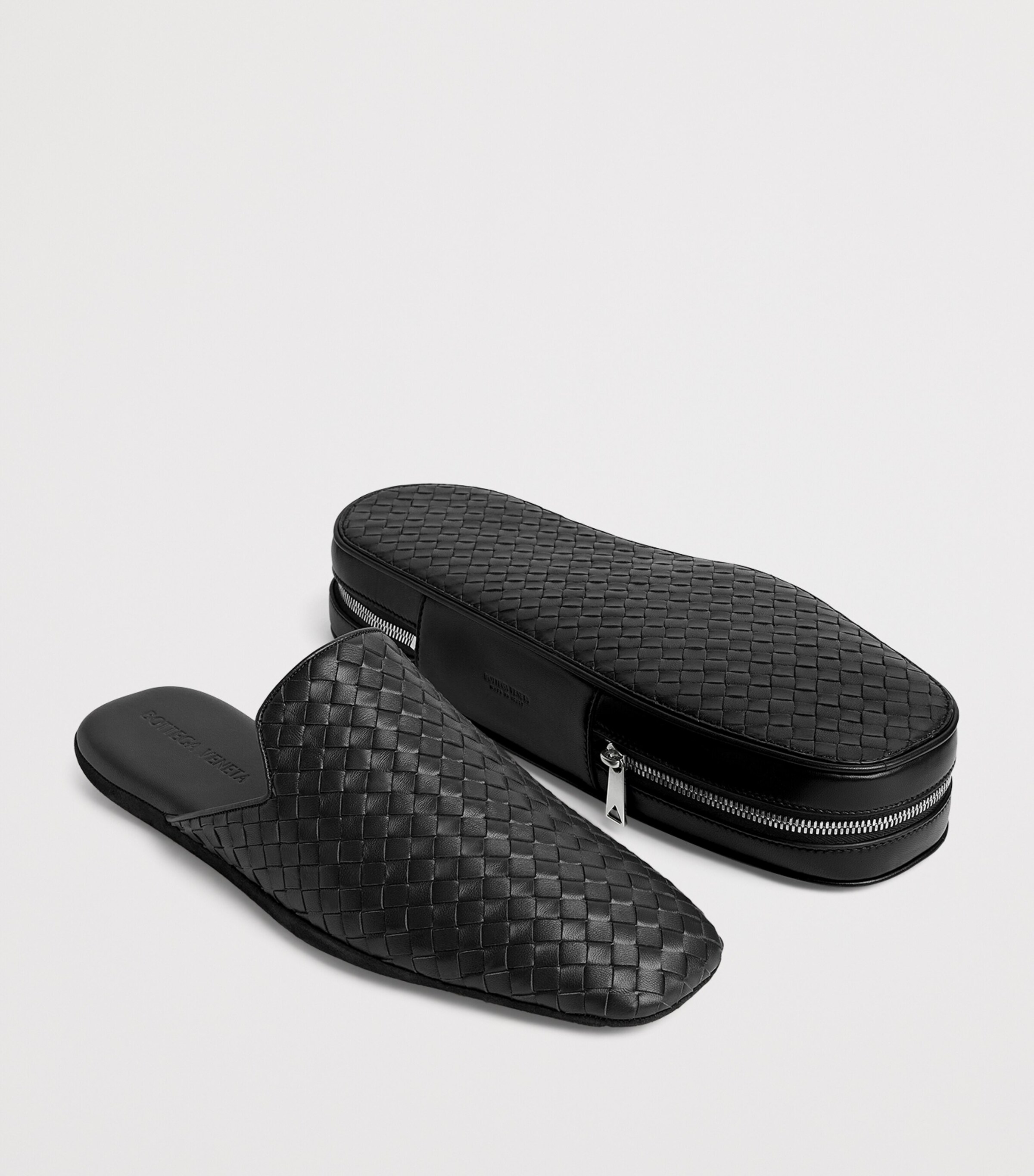Bottega Veneta Lambskin Palazzo Slippers and Travel Case Image 3