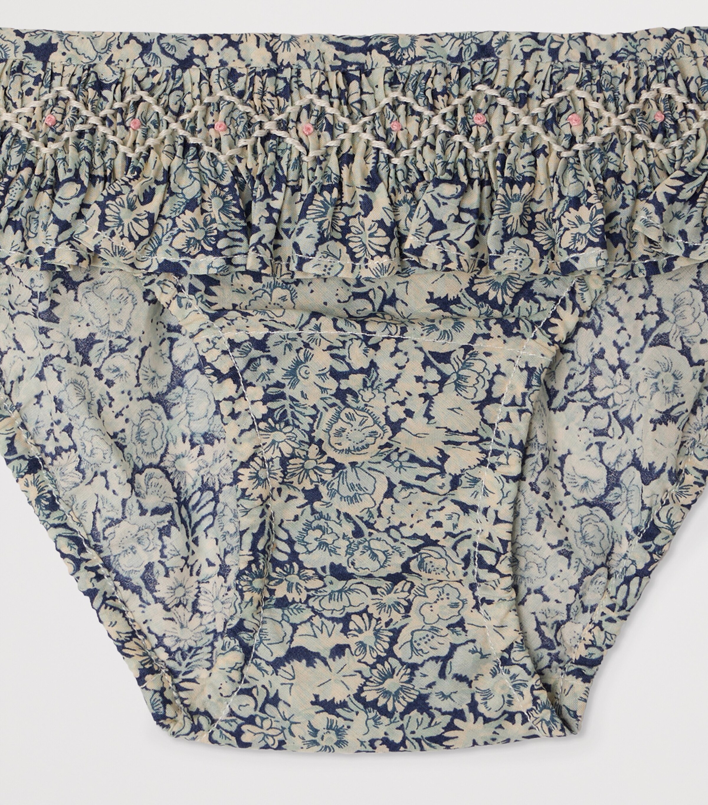 Bonpoint Floral Print Bikini Bottoms (6-18 Months) Fl Bleu De Prusse Image 3