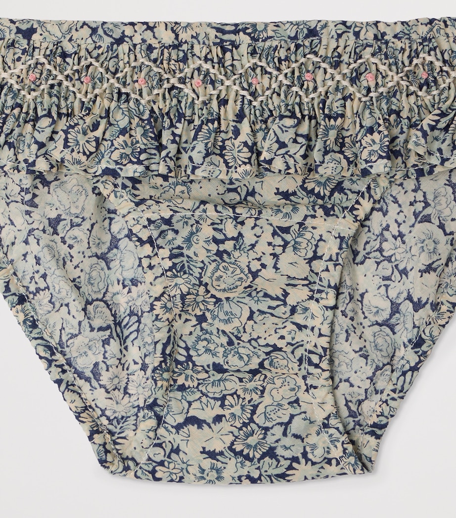 Bonpoint Floral Print Bikini Bottoms (6-18 Months) Fl Bleu De Prusse Image 3
