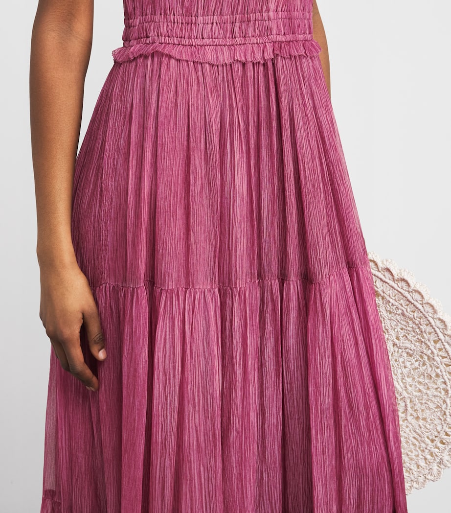 Ulla Johnson Womens Silk Freesia Sleeveless Maxi Dress Amaranthus Image 5